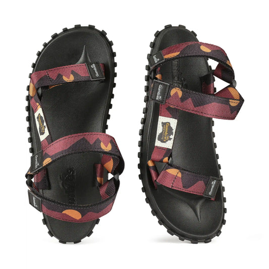 Scrambler Sandals - Men's - Burgundy & Orange